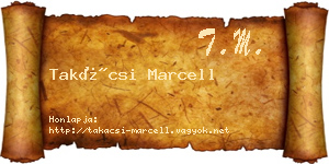 Takácsi Marcell névjegykártya